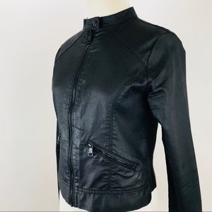 Banana Republic Motorcycle Coated Denim Jacket